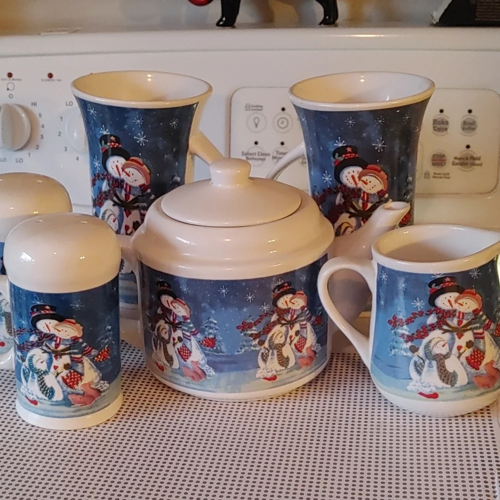 Winter tea set - Picture 1 of 7